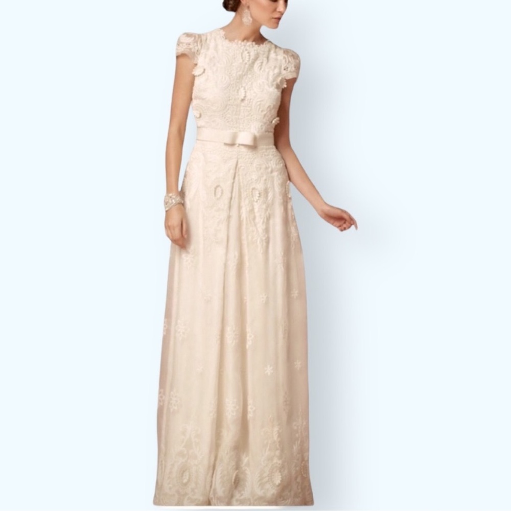 Collette Dinnigan x BHLDN Rococo 0 Embroidered Off White Silk Organza Wedding